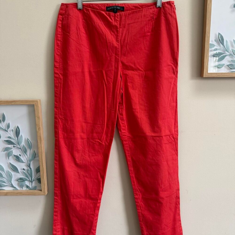 Lafayette-148-plus Women's Red Trousers
